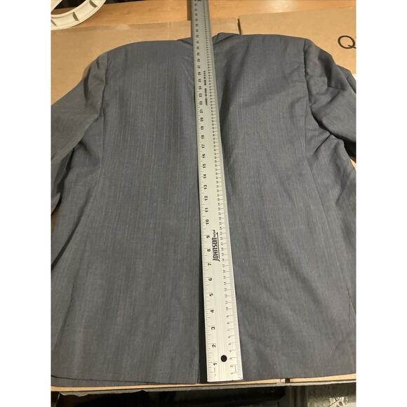 Hart Schaffner Marx Sport Coat 44R, Gray Striped Blazer Jacket, Vintage Men's US - Picture 8 of 14